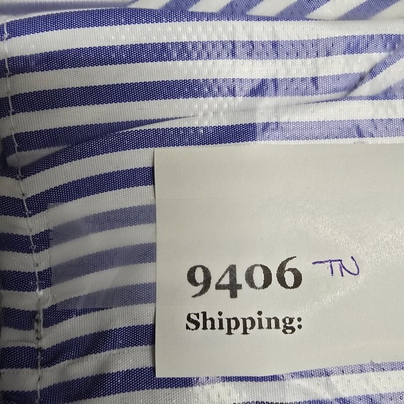 Tuckernuck Top Womens XS‎ Blue Stripe V-Neck Smocked Wrists Lightweight Nautical - Picture 15 of 15